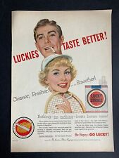 Vintage 1949 Lucky Strike Cigarettes Print Ad picture