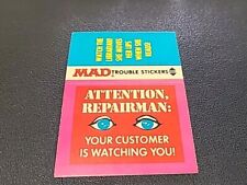 1983 Fleer Mad Magazine Sticker   Attention Repairman picture