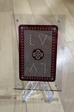 Authentic Louis Vuitton Red Playing Card 7 Of Spades w/Protector Display Case picture