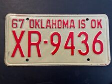 1967 Oklahoma License Plate Tag XR-9436 picture