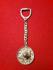 Vintage Silvertone Metal Sombrero Keychain 4.5