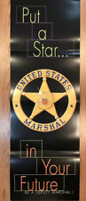 Vtg US Marshals Service USMS 11 3/4” x 34” Recruiting Poster Fed Law Enforcement picture