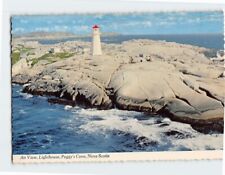 Postcard Air View Lighthouse Peggys Cove Canada picture