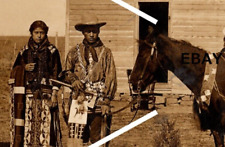 C 1918-1930 OOAK RPPC Ponca Indians Ponca City Oklahoma Horse Children Sepia picture