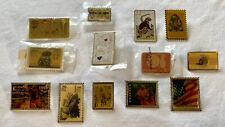 VTG USPS Postage Stamp Enamel/Metal Lapel Pins - Lot of 13 - Assorted picture