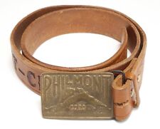 vintage Boy Scouts PHILMONT 2000 Cimarron NM Tooled Leather BELT & BUCKLE Sz 34 picture