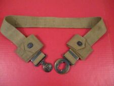 WWI US Army M1910 Mills Canvas Garrison Belt & Pouches w/US Buckle  All Dtd 1917 picture