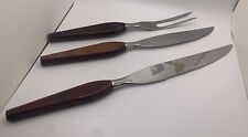 Carving Set 3 Piece Wood Handled Stainless Carving Set picture