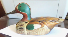 Old Green Winged Teal Duck Decoy Signed by Artist Leo Koppy Pre 1980 10 in. long picture