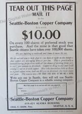 1906 Print Ad * Buy Seattle-Boston Copper Company Stock Shares Mining Cascades picture