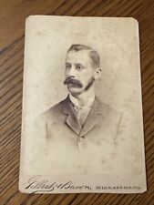 Man Named William Wormley 1882 Antique Cabinet Card Gilbert & Bacon Studio picture