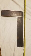 Square, Vintage Ebony Handle, Brass Inlay and Steel Blade Woodworkers Square   picture