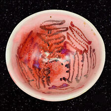 Vintage Studio Art Pottery Serving Bowl Signed Debbie C 1990 2.75”T 8”W picture