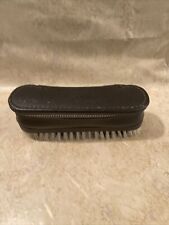 Vintage Leather Gentleman's Shoe Brush Travel Grooming Kit Royalshire brush only picture