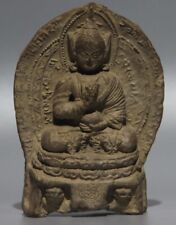 Rare Tibet 1500s Old Antique Buddhist Clay Tsa Tsa Buddha Statue Padmasambhava picture