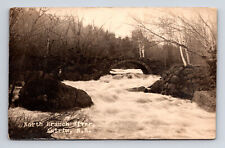 c1922 RPPC Scenic View of North Branch River & Stone Bridge Antrim NH Postcard picture