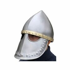 Halloween Medieval Antique 18 Gage Steel Helmet Armor Norman Phrygian Helmet picture