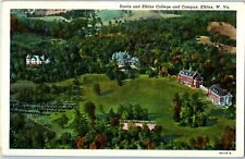 1940s Vintage Postcard Davis & Elkins College Campus Elkins, West Virgina Aerial picture