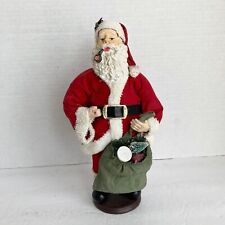 Vintage Fabric Mache Santa Claus Figure Christmas THC 1993 picture