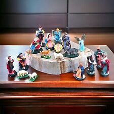 Vintage Miniature Christmas Nativity Scene Celluloid Plastic Made in Italy 18 Pc picture