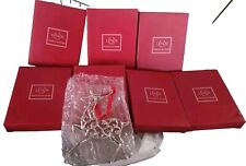 WHOLESALE SET  Brand NEW Lenox  Ornaments Gifts Silver Plate  Crystal Reindeer++ picture