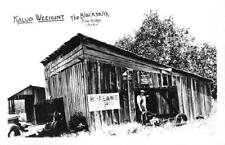 RPPC Kalup Weehunt THE BLACKSMITH Pine Ridge, AR Tobacco Sign Vintage Postcard picture