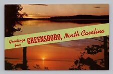Postcard Greetings from Greensboro North Carolina Multiview at Sunset picture