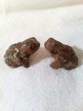 2 Vintage Resin Frog Figurines Very Rare picture