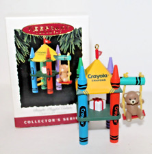 Hallmark Keepsake Holiday Ornament Crayola Crayons Play Set w Bear Playful Color picture