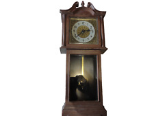 Vintage Miniture Grandfather Clock plastic case 18 inch tall RUNS picture