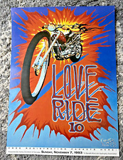 1993 LOVE RIDE 10 Stanley Mouse motorcycle HARLEY DAVIDSON POSTER picture