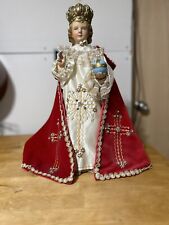 Rare Infant Of Prague Chalkware Jesus With Gems In Excellent Condition 18” picture