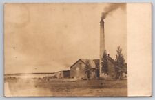 Mill or Factory Smoke Stack Beaver Dam Wisconsin WI 1906 Real Photo RPPC picture