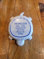 Vintage Trinklein Oil Co. Frankenmuth Michigan Souvenir Turtle Clip A6 picture