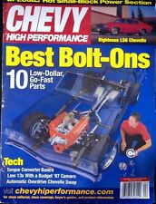 VINTAGE BEST BOLT-ONS - CHEVY HIGH PERFORMANCE MAGAZINE, APRIL 2002 picture