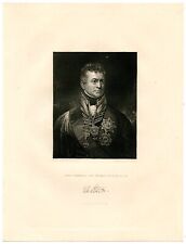THOMAS PICTON, British General/Killed-in-Action at Waterloo, 1847 Engraving 9535 picture