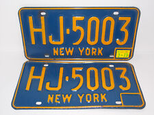 1966-1973 NEW YORK NY License Plate Pair HJ-5003 picture