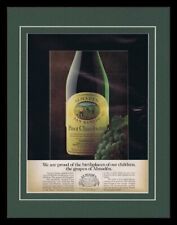 1979 Almaden Pinot Chardonnay Framed 11x14 ORIGINAL Vintage Advertisement picture