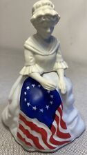 Vintage Avon Betsy Ross Figurine Topaz Cologne Decanter Historical picture