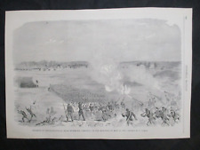 1898 Civil War Print - Skirmish at Mechanicsville, Virginia, May 23, 1862 picture