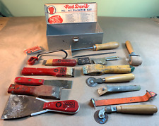 Vintage RED DEVIL No. A1 Painter Kit in Utility Box with Extras -Scrapers Knives picture