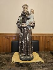 French antique Holy Anthony Of  Padua with Child. picture