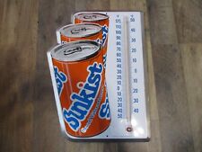 Vintage Sunkist Orange Soda Sign Working Thermometer Never Hung 70s  10 1/2x 14 picture
