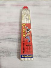 Vintage Mickey& Friends 4 Pencils Mickey Mouse Donald Duck Goofy Sealed Unused picture