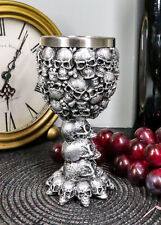 Ebros Day of The Dead Stacked Skulls Small Wine Goblet Or Shot Glass Chalice 3oz picture