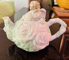 Avon Shabby Victorian Chic Angel with Pink Roses Designed Tea Pot  picture