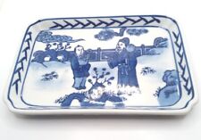 Antique Chinese Rare Cobalt Blue White Porcelain Scholar's Desk Tray picture