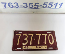 Massachusetts lincense plate from 1948. picture