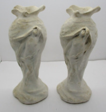 Pair of Art Deco Style Plaster Vases Marked 610 picture
