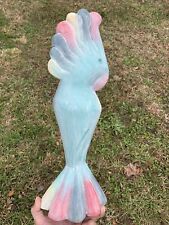 OOAK Rainbow Parrot Key West Jimmy Buffet Paradise Statue Hand Carved ❤️sj11h2s picture